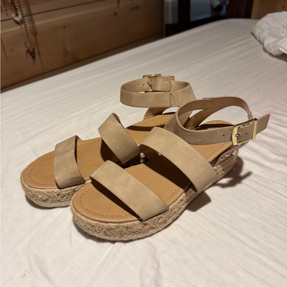 Tan Espadrille Sandals
